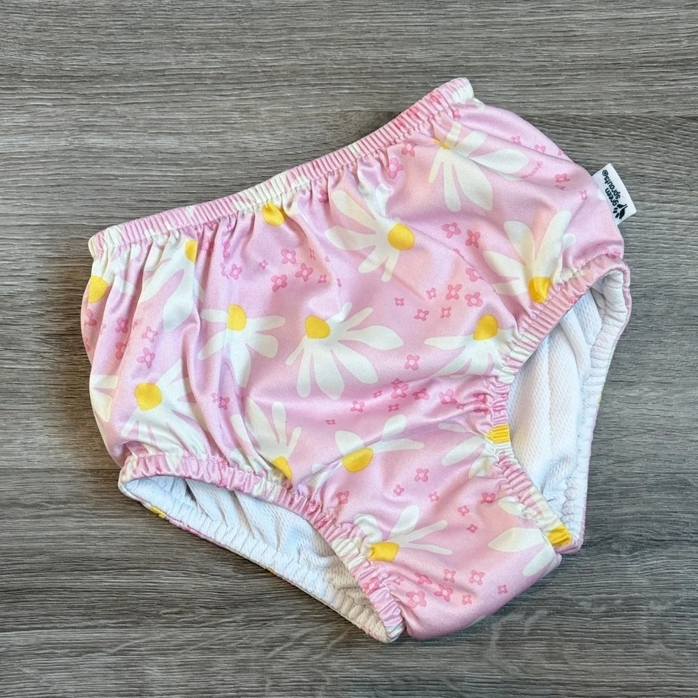Green Sprouts toddler girls floral print swim diaper